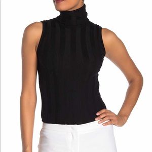 Derek Lam Silk Cashmere Ribbed Turtleneck Sweater